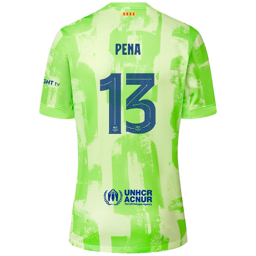 Kinderen Inaki Pena #13 Limoen Thuisshirt Derde Tenue 2024/25 T-Shirt