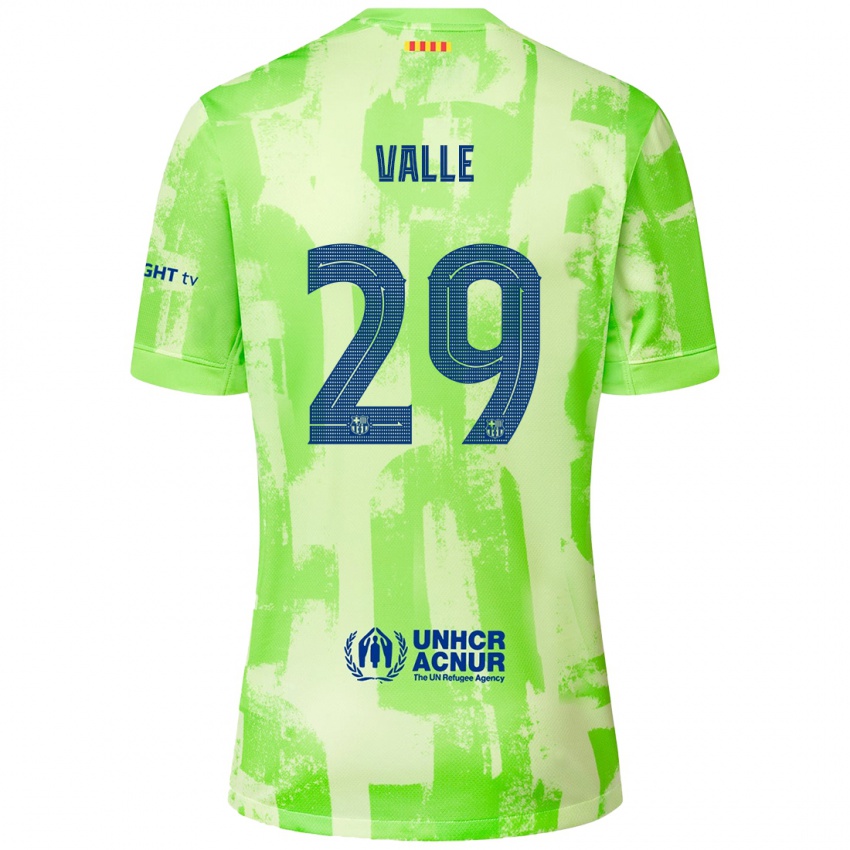 Kinderen Álex Valle #29 Limoen Thuisshirt Derde Tenue 2024/25 T-Shirt