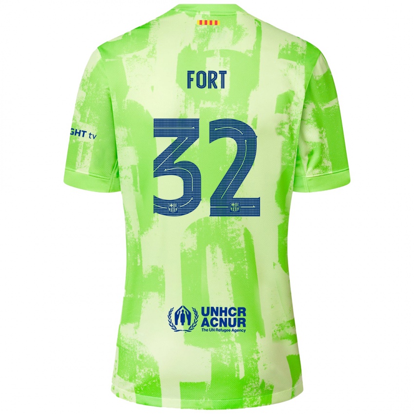 Kinderen Héctor Fort #32 Limoen Thuisshirt Derde Tenue 2024/25 T-Shirt