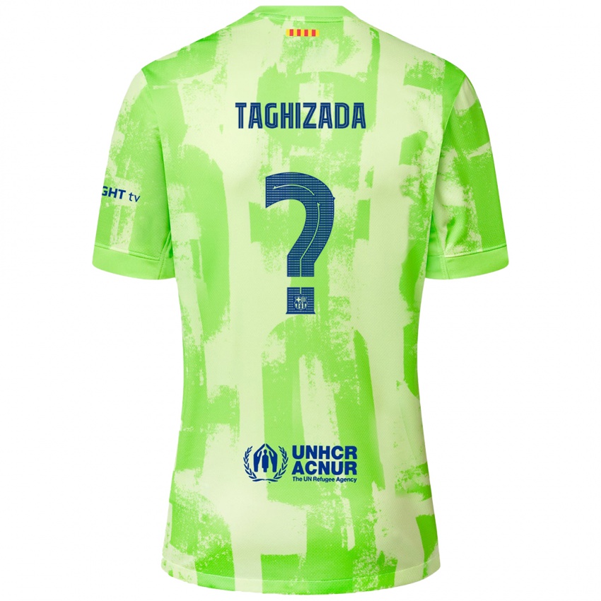 Kinderen Eldar Taghizada #0 Limoen Thuisshirt Derde Tenue 2024/25 T-Shirt