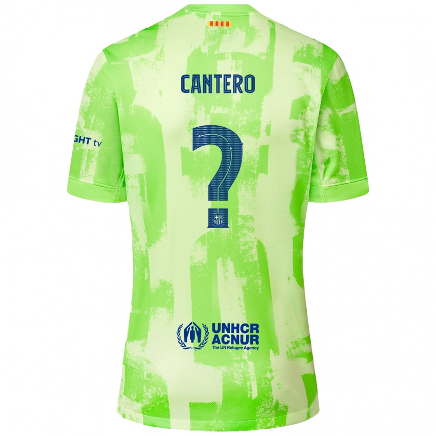 Kinderen Rubén Cantero #0 Limoen Thuisshirt Derde Tenue 2024/25 T-Shirt