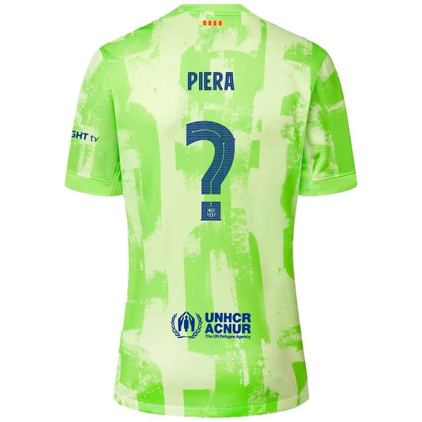 Kinderen Juan Piera #0 Limoen Thuisshirt Derde Tenue 2024/25 T-Shirt