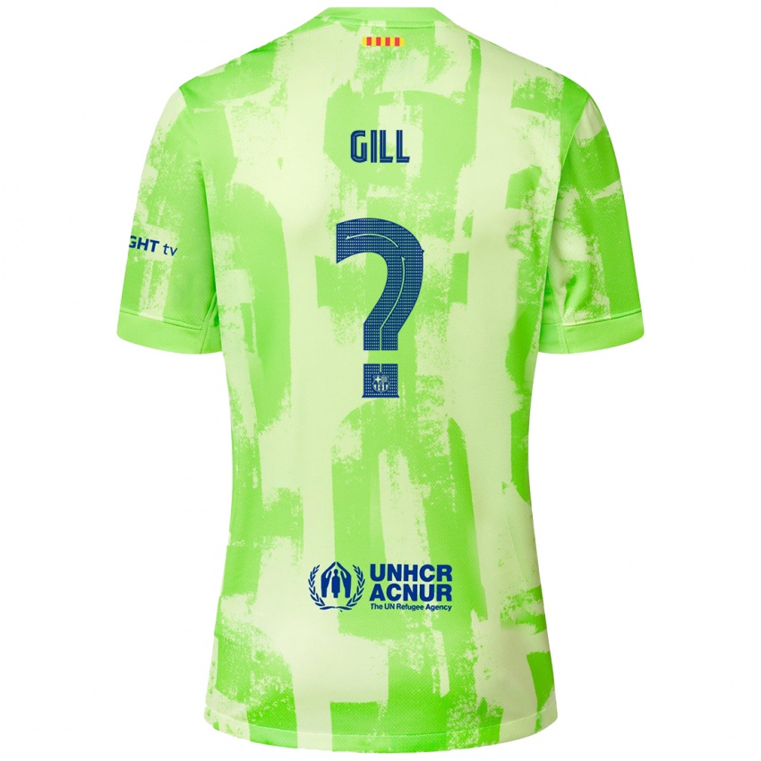 Kinderen Adrian Gill #0 Limoen Thuisshirt Derde Tenue 2024/25 T-Shirt