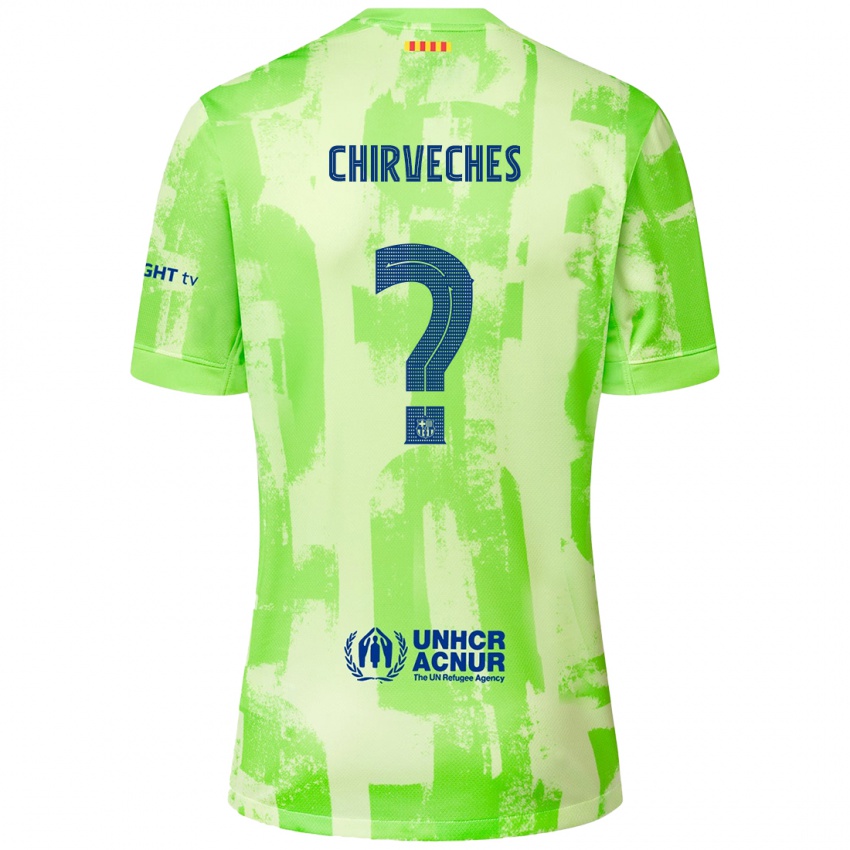 Kinderen Raúl Chirveches #0 Limoen Thuisshirt Derde Tenue 2024/25 T-Shirt