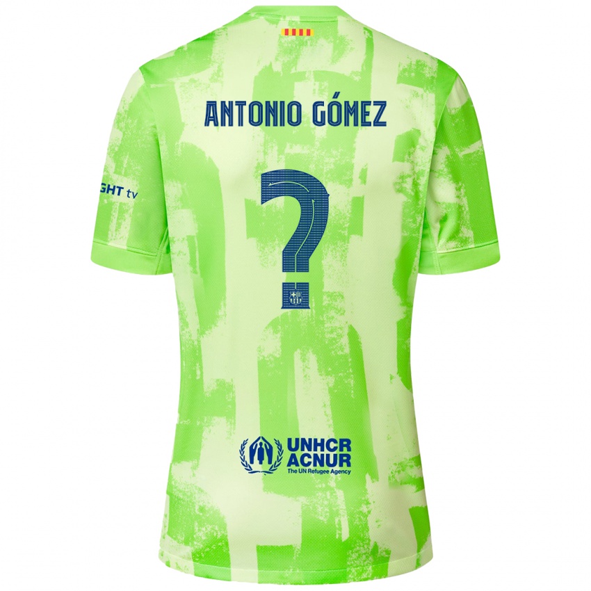 Kinderen Antonio Gómez #0 Limoen Thuisshirt Derde Tenue 2024/25 T-Shirt