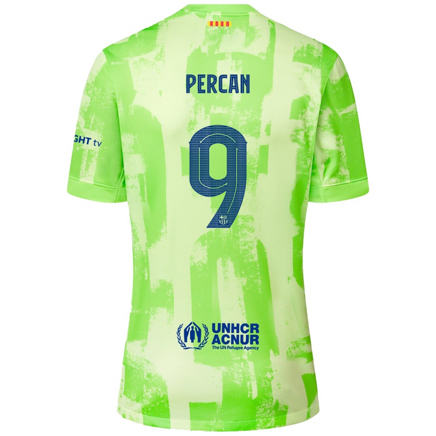 Kinderen Diego Percan #9 Limoen Thuisshirt Derde Tenue 2024/25 T-Shirt