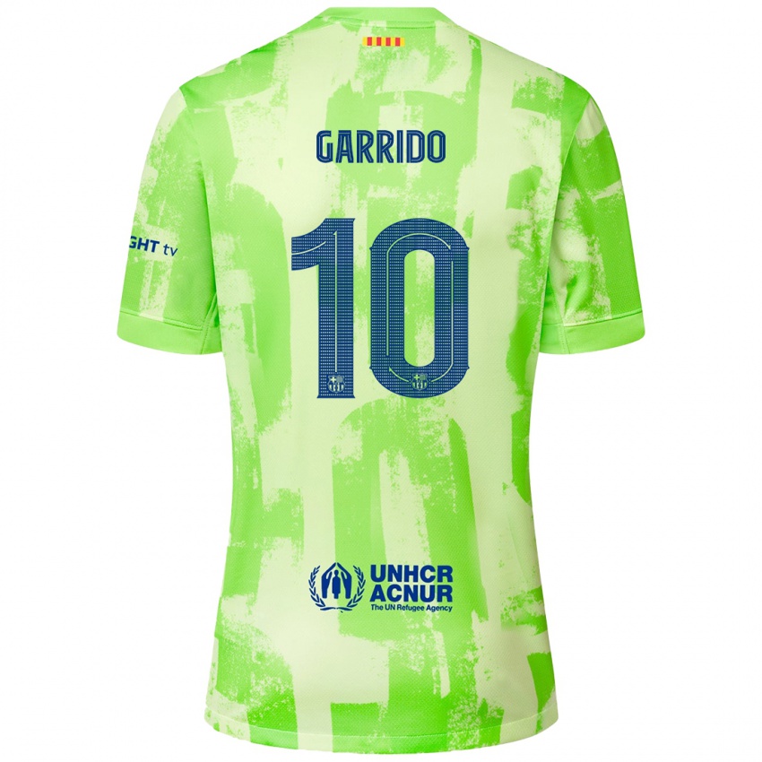 Kinderen Aleix Garrido #10 Limoen Thuisshirt Derde Tenue 2024/25 T-Shirt