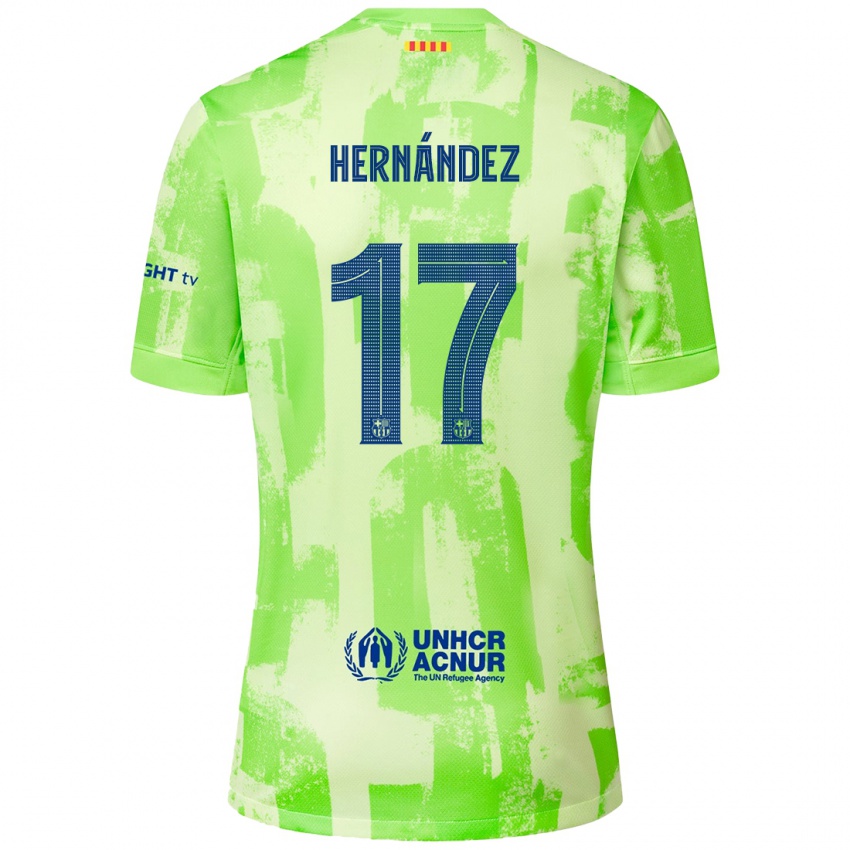 Kinderen Juan Hernández #17 Limoen Thuisshirt Derde Tenue 2024/25 T-Shirt