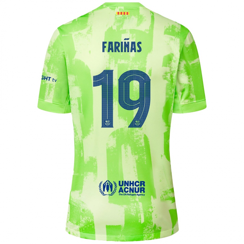 Kinderen Brian Fariñas #19 Limoen Thuisshirt Derde Tenue 2024/25 T-Shirt