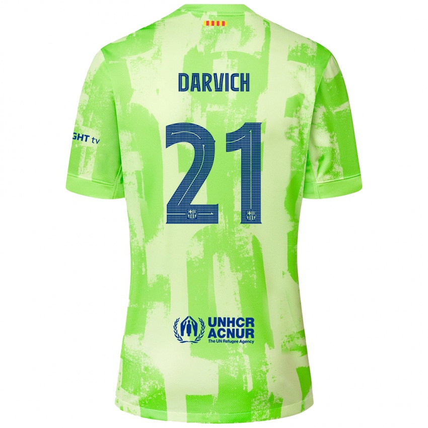 Kinderen Noah Darvich #21 Limoen Thuisshirt Derde Tenue 2024/25 T-Shirt