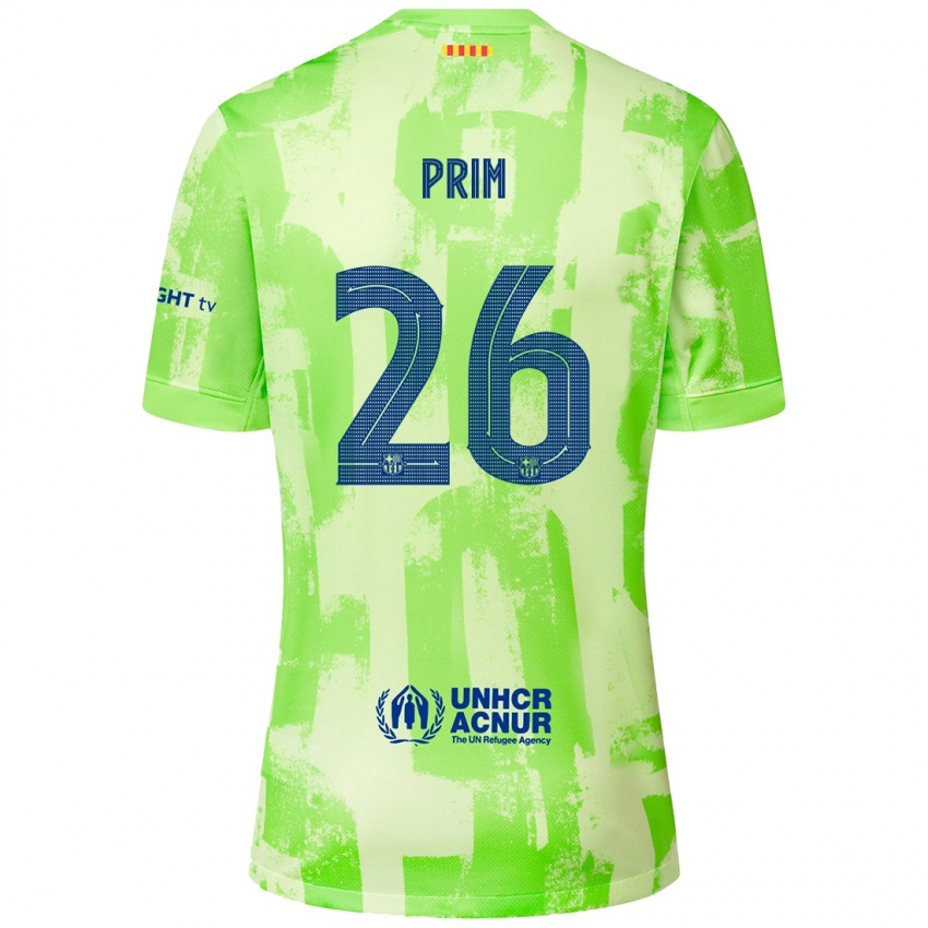 Kinderen Pau Prim #26 Limoen Thuisshirt Derde Tenue 2024/25 T-Shirt