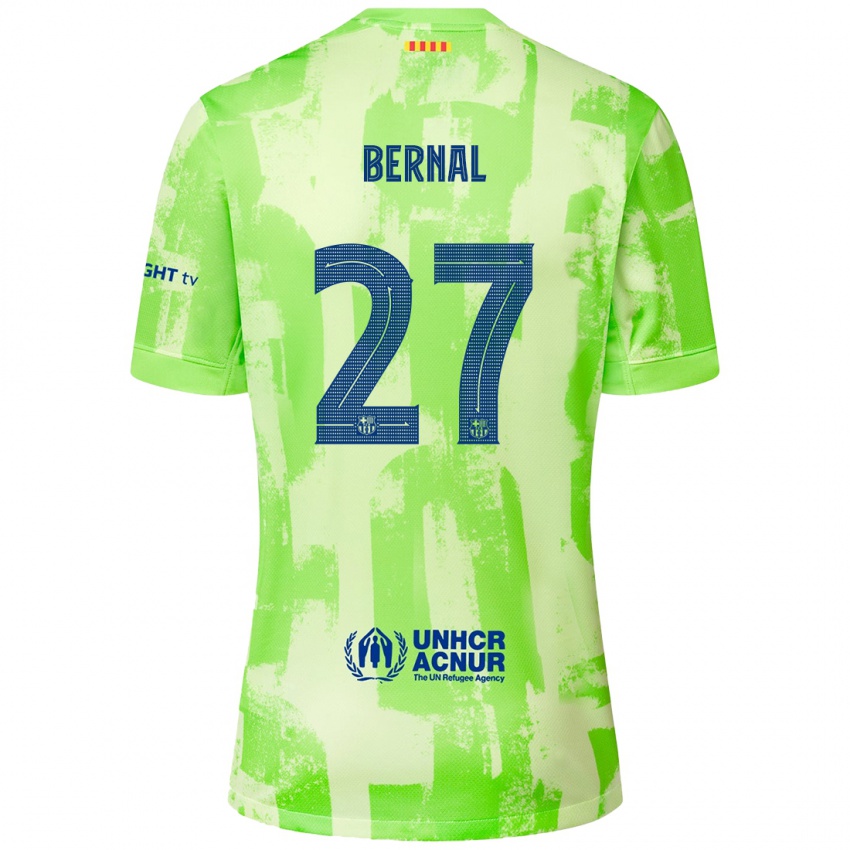 Kinderen Marc Bernal #27 Limoen Thuisshirt Derde Tenue 2024/25 T-Shirt