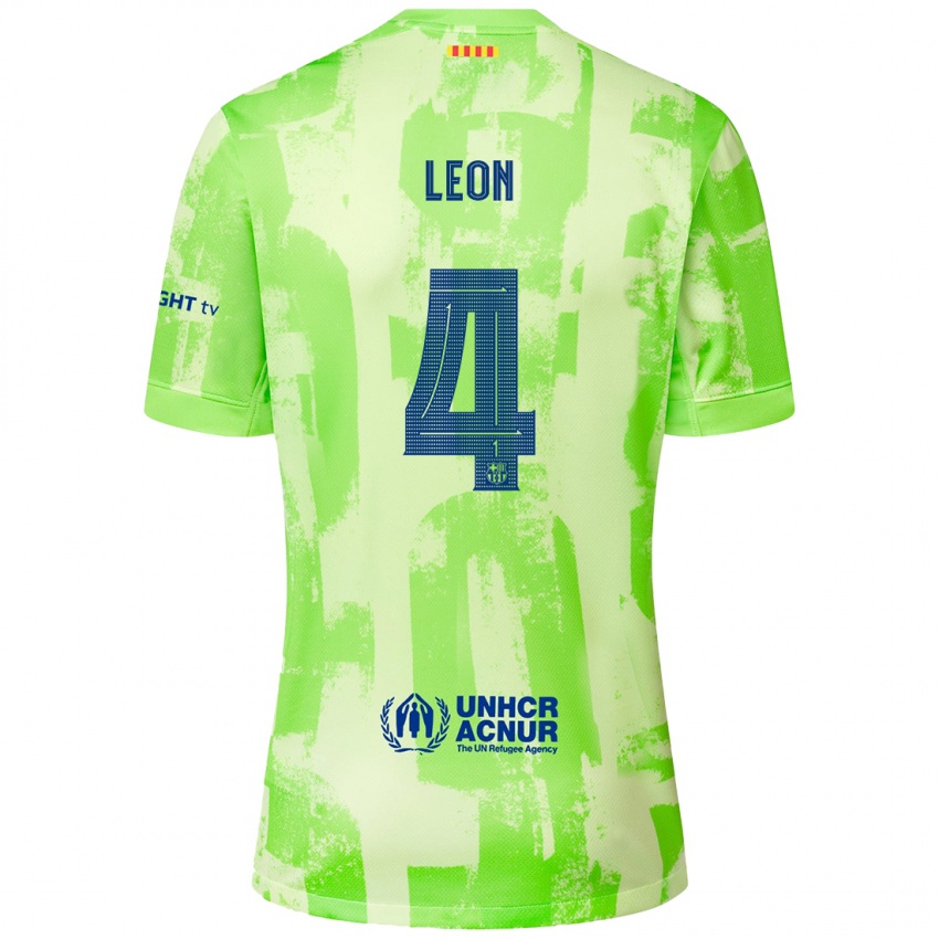 Kinderen Maria Pilar Leon #4 Limoen Thuisshirt Derde Tenue 2024/25 T-Shirt