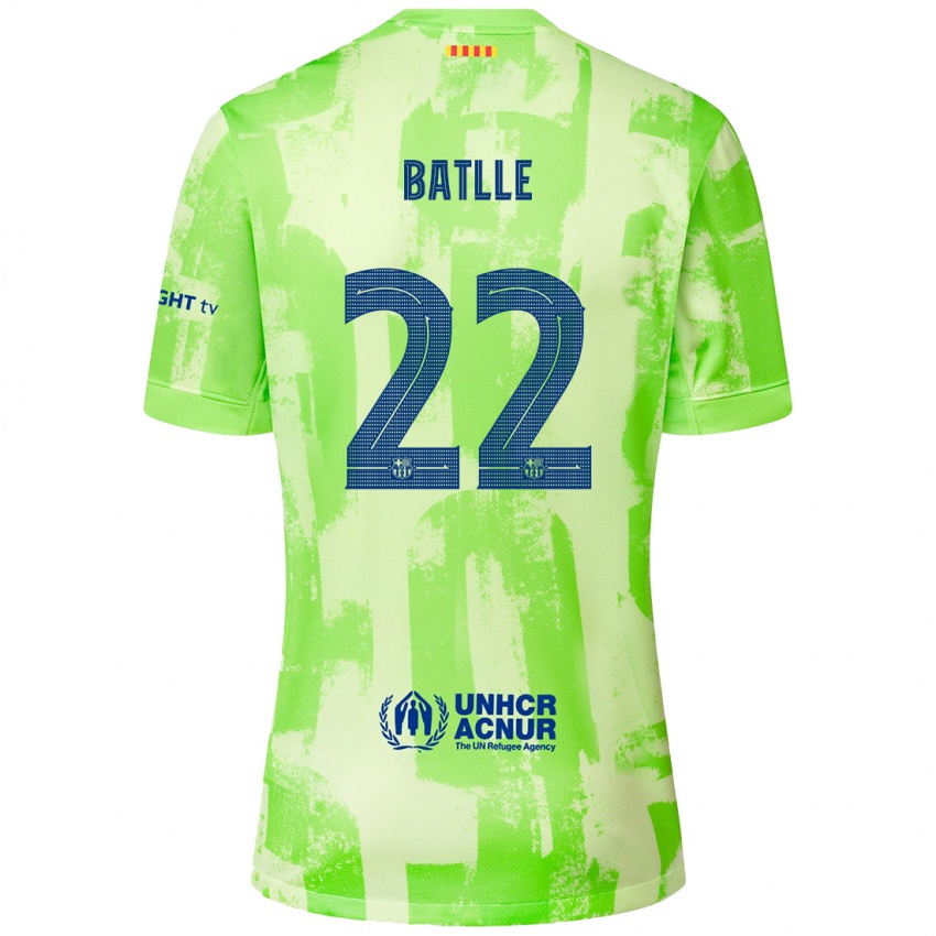 Kinderen Ona Batlle #22 Limoen Thuisshirt Derde Tenue 2024/25 T-Shirt