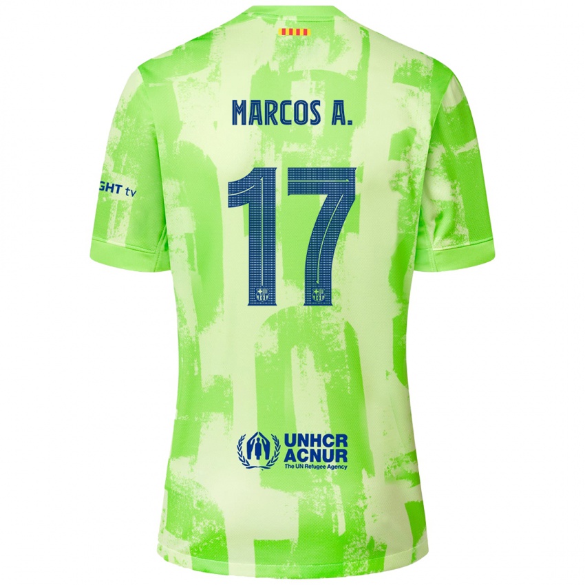 Kinderen Marcos Alonso #17 Limoen Thuisshirt Derde Tenue 2024/25 T-Shirt