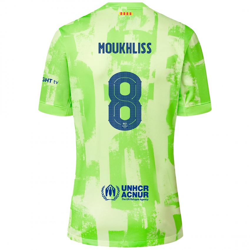 Kinderen Moha Moukhliss #8 Limoen Thuisshirt Derde Tenue 2024/25 T-Shirt