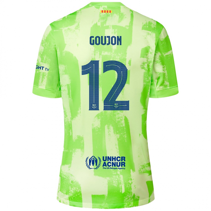 Kinderen Iker Goujón #12 Limoen Thuisshirt Derde Tenue 2024/25 T-Shirt