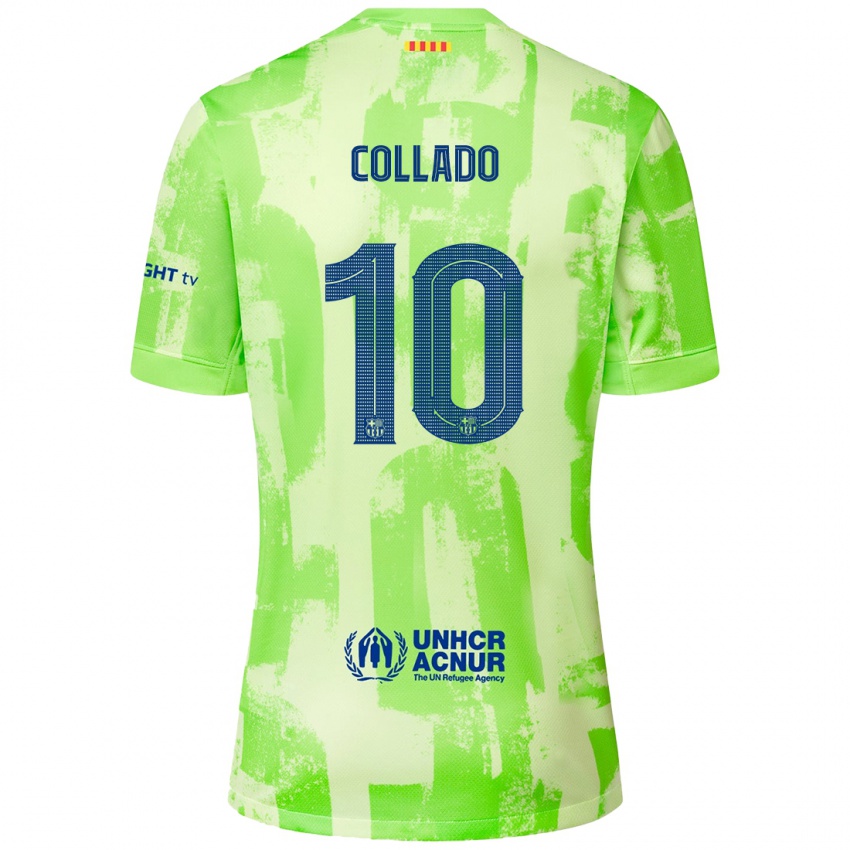 Kinderen Alex Collado #10 Limoen Thuisshirt Derde Tenue 2024/25 T-Shirt