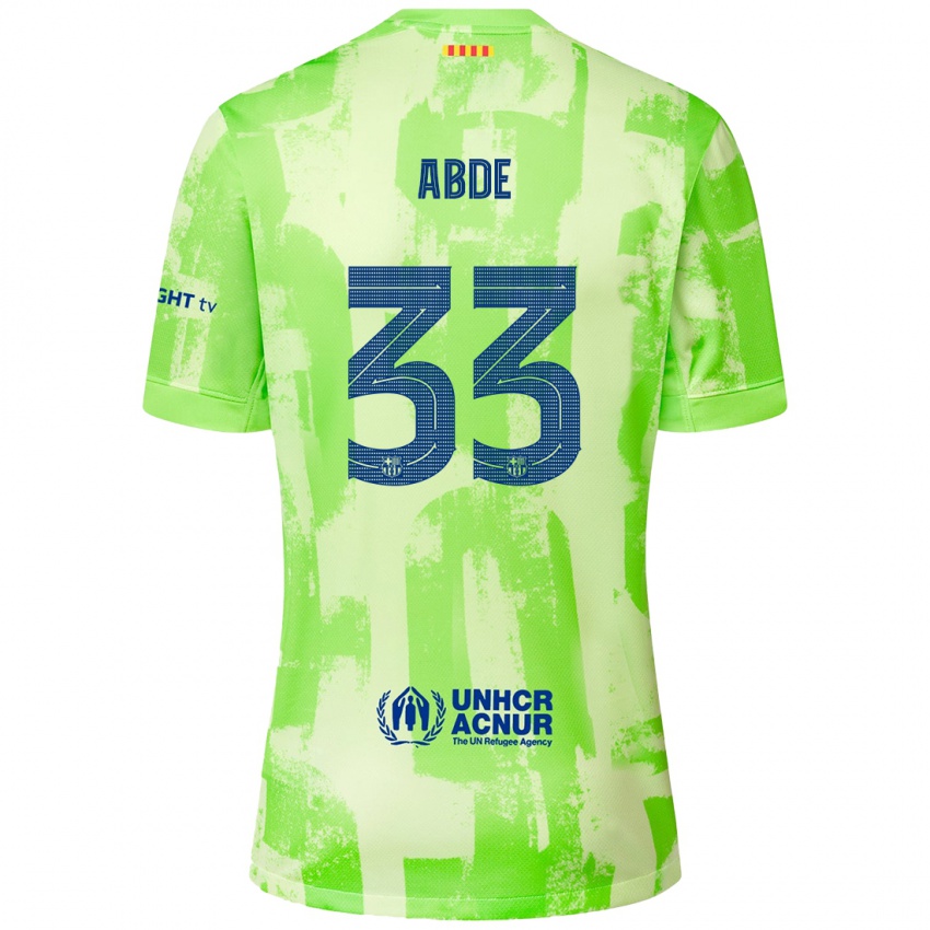 Kinderen Ez Abde #33 Limoen Thuisshirt Derde Tenue 2024/25 T-Shirt