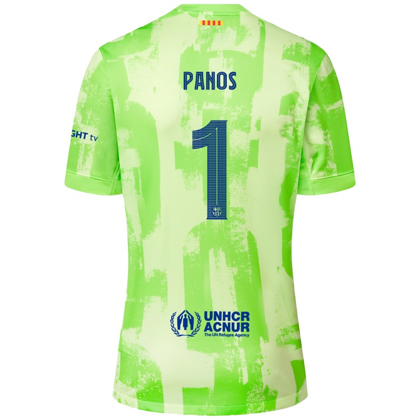 Kinderen Sandra Panos #1 Limoen Thuisshirt Derde Tenue 2024/25 T-Shirt