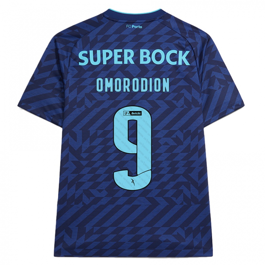 Kinderen Samu Omorodion #9 Marineblauw Thuisshirt Derde Tenue 2024/25 T-Shirt