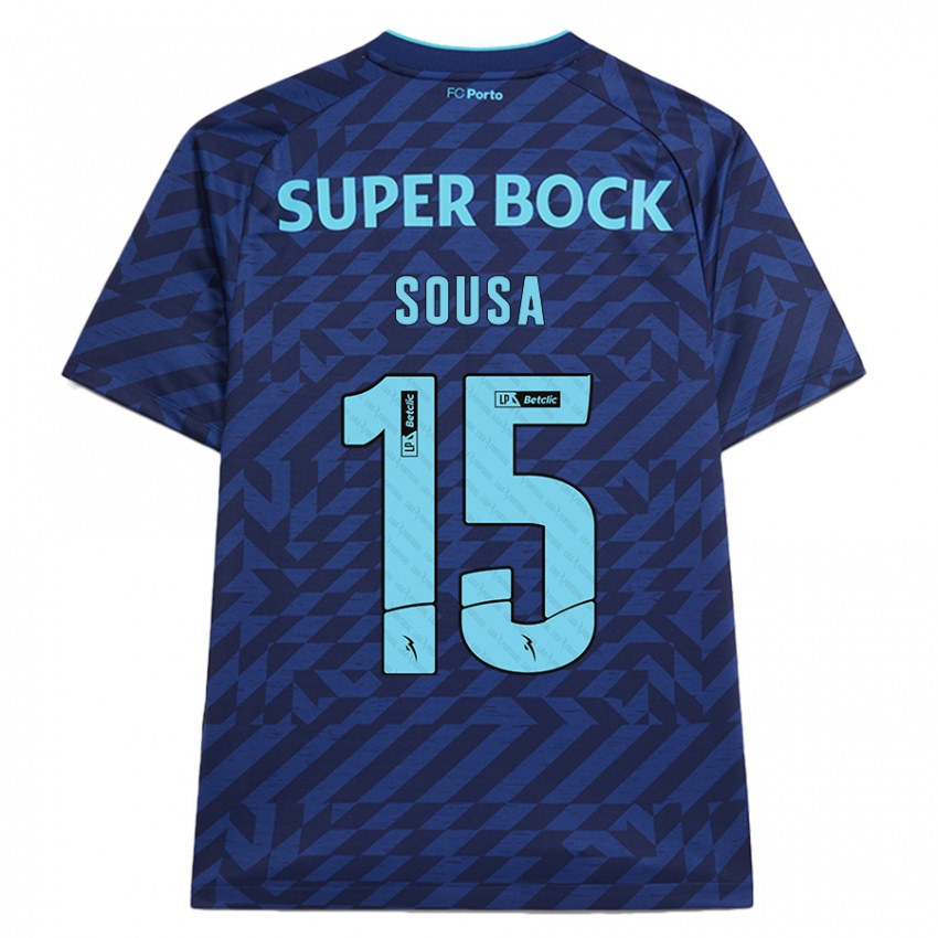 Kinderen Vasco Sousa #15 Marineblauw Thuisshirt Derde Tenue 2024/25 T-Shirt