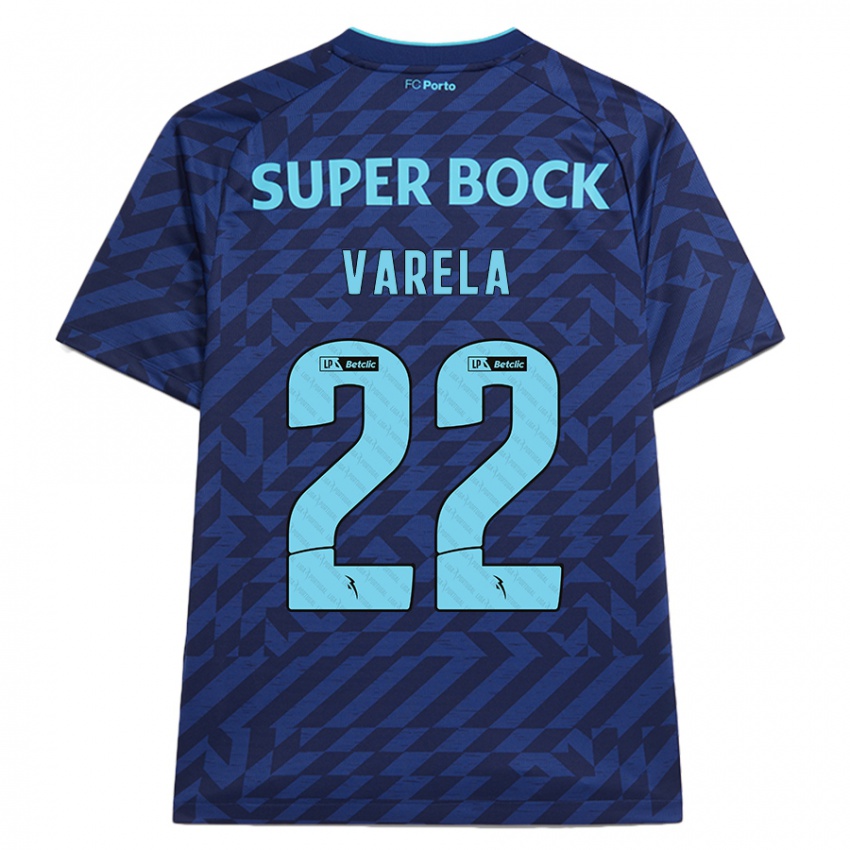 Kinderen Alan Varela #22 Marineblauw Thuisshirt Derde Tenue 2024/25 T-Shirt