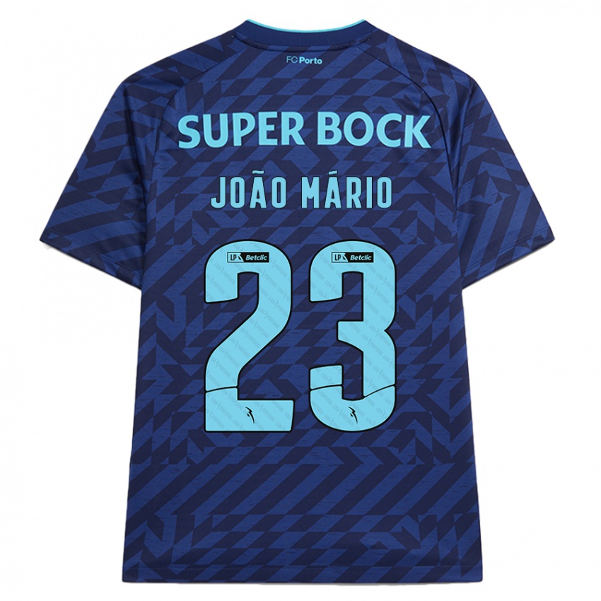 Kinderen João Mário #23 Marineblauw Thuisshirt Derde Tenue 2024/25 T-Shirt