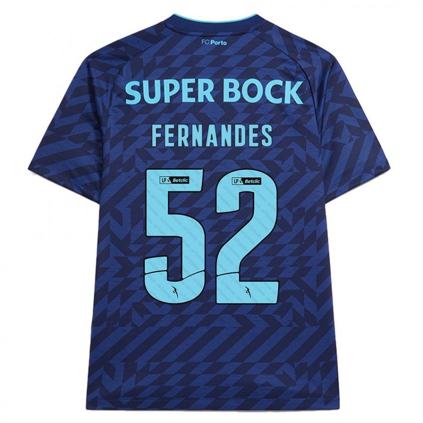 Kinderen Martim Fernandes #52 Marineblauw Thuisshirt Derde Tenue 2024/25 T-Shirt