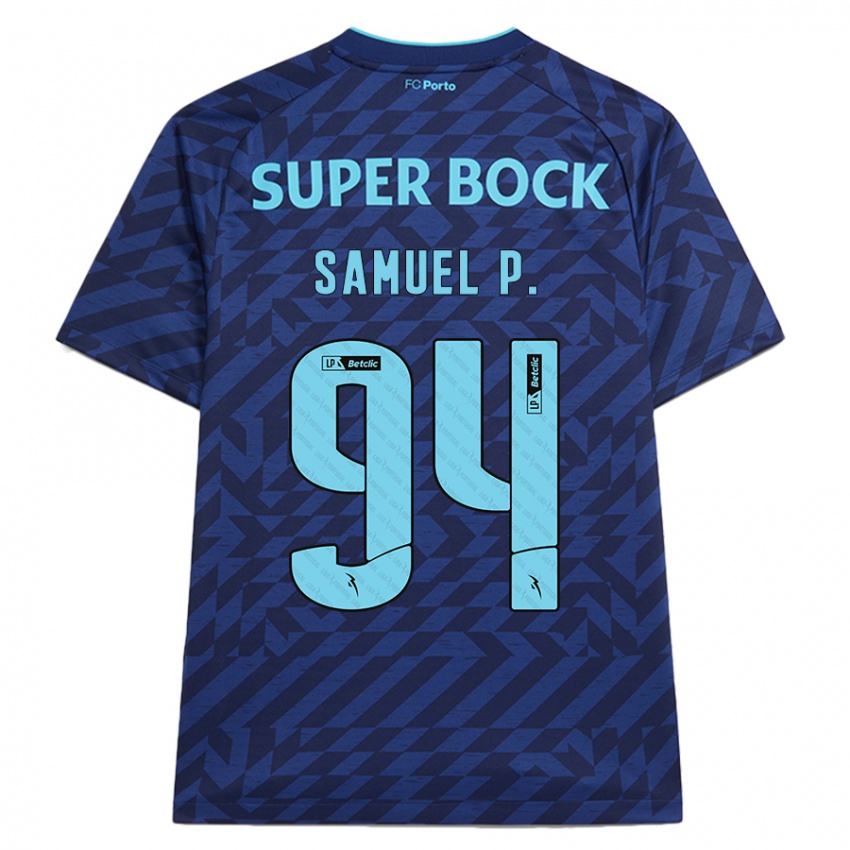 Kinderen Samuel Portugal #94 Marineblauw Thuisshirt Derde Tenue 2024/25 T-Shirt