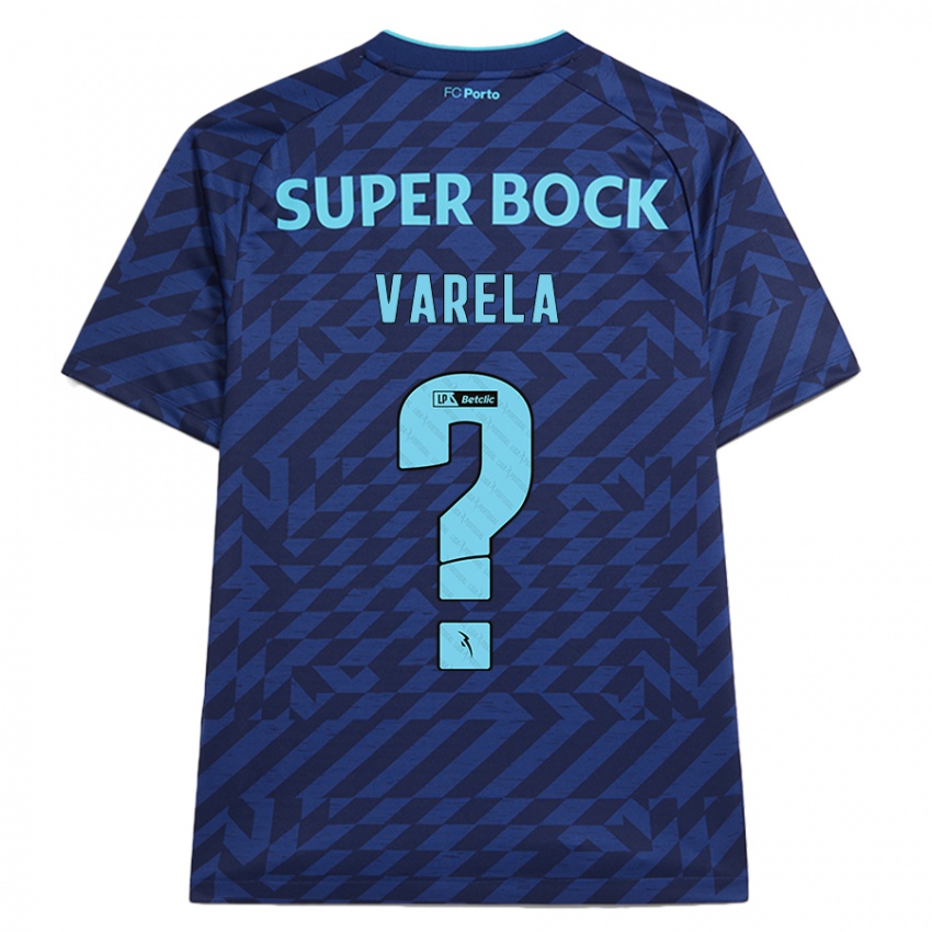 Kinderen Cardoso Varela #0 Marineblauw Thuisshirt Derde Tenue 2024/25 T-Shirt