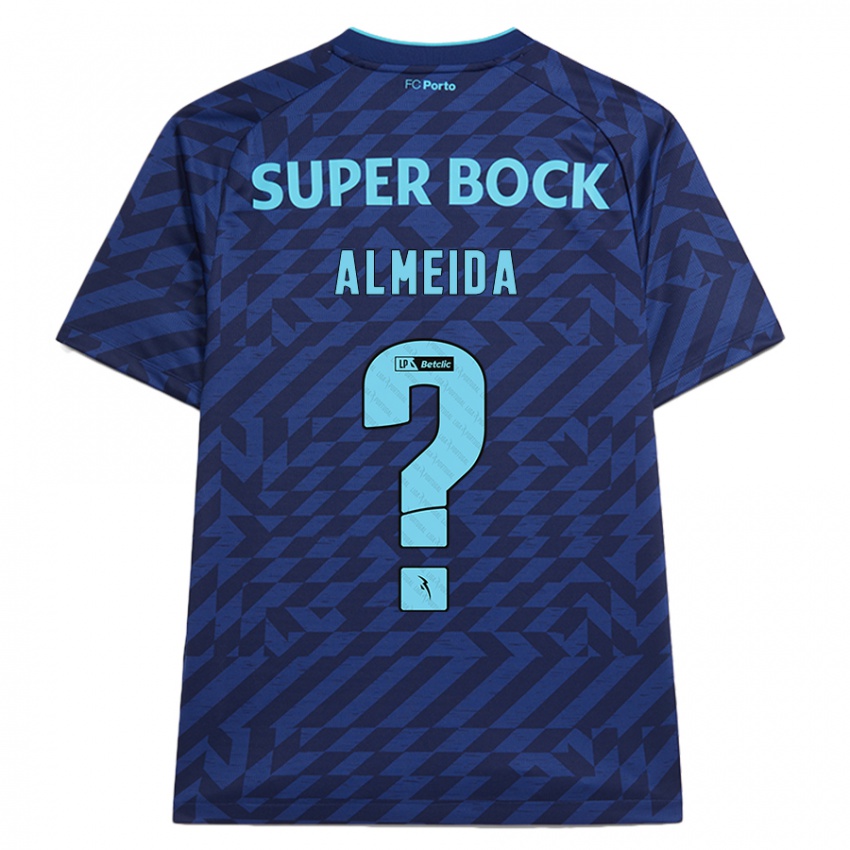 Kinderen Tomé Almeida #0 Marineblauw Thuisshirt Derde Tenue 2024/25 T-Shirt