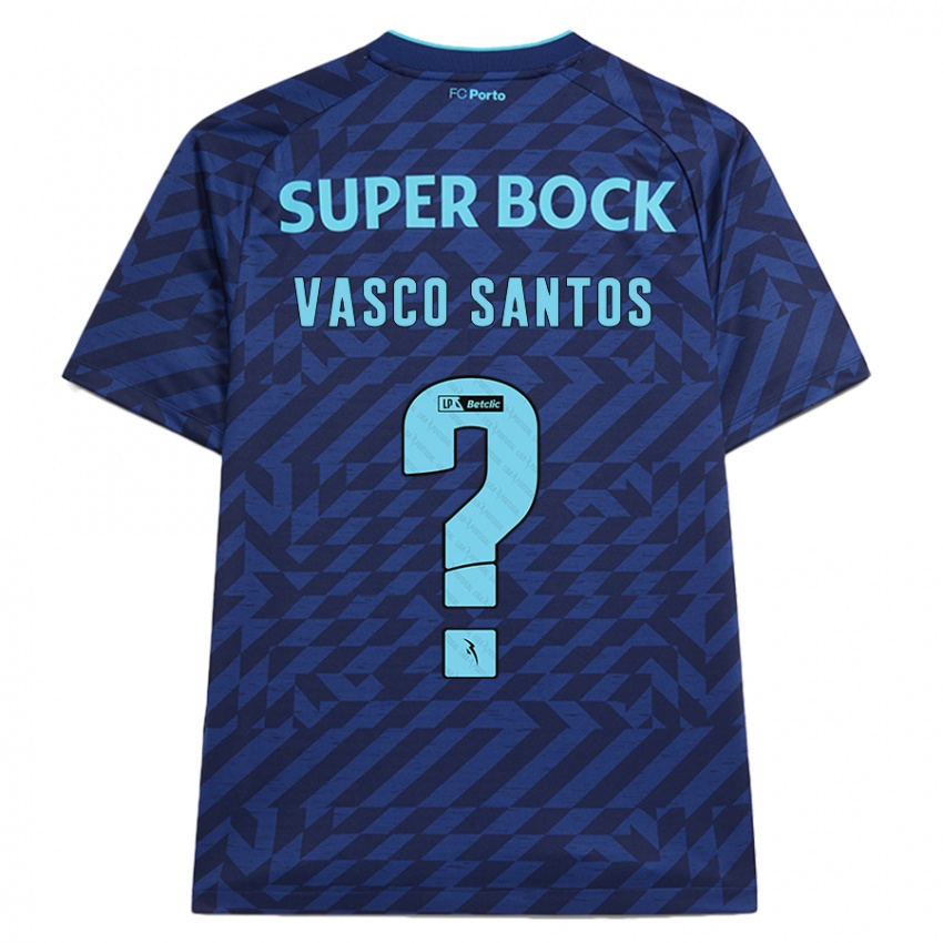 Kinderen Vasco Santos #0 Marineblauw Thuisshirt Derde Tenue 2024/25 T-Shirt