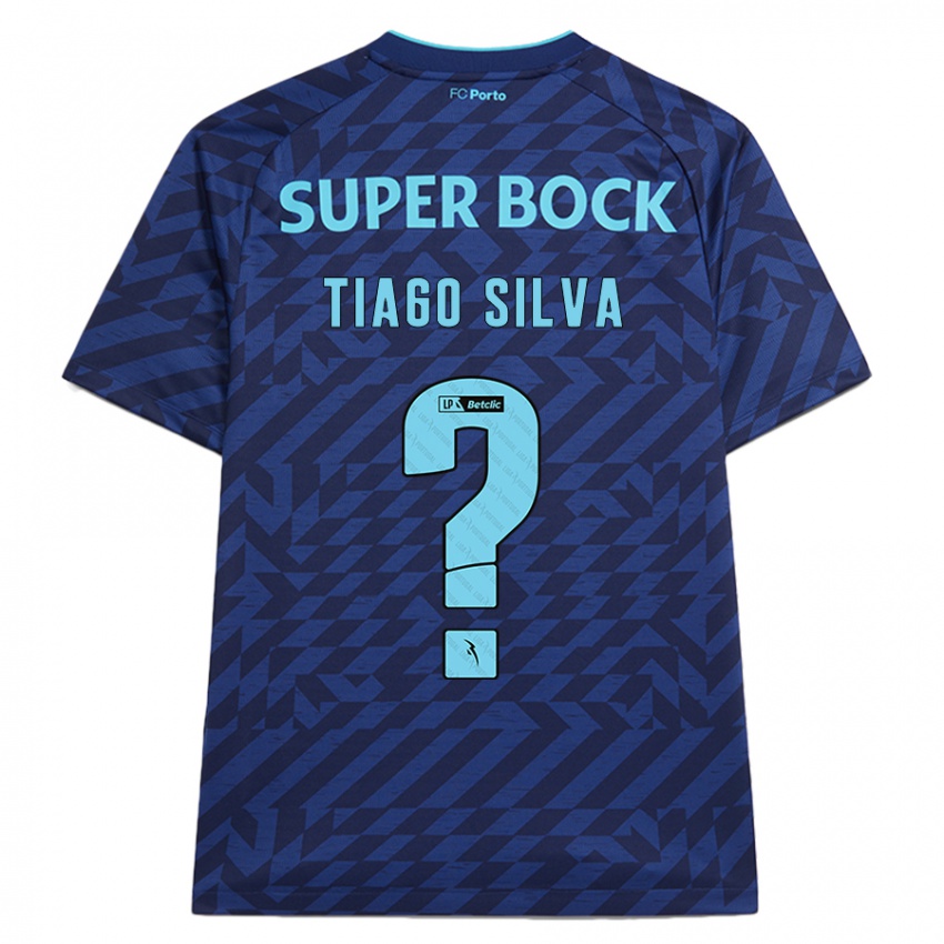 Kinderen Tiago Silva #0 Marineblauw Thuisshirt Derde Tenue 2024/25 T-Shirt