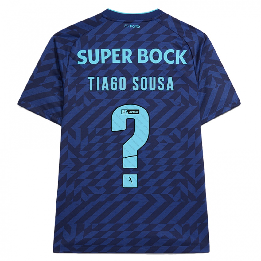 Kinderen Tiago Sousa #0 Marineblauw Thuisshirt Derde Tenue 2024/25 T-Shirt