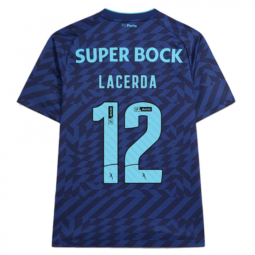 Kinderen Lacerda #12 Marineblauw Thuisshirt Derde Tenue 2024/25 T-Shirt