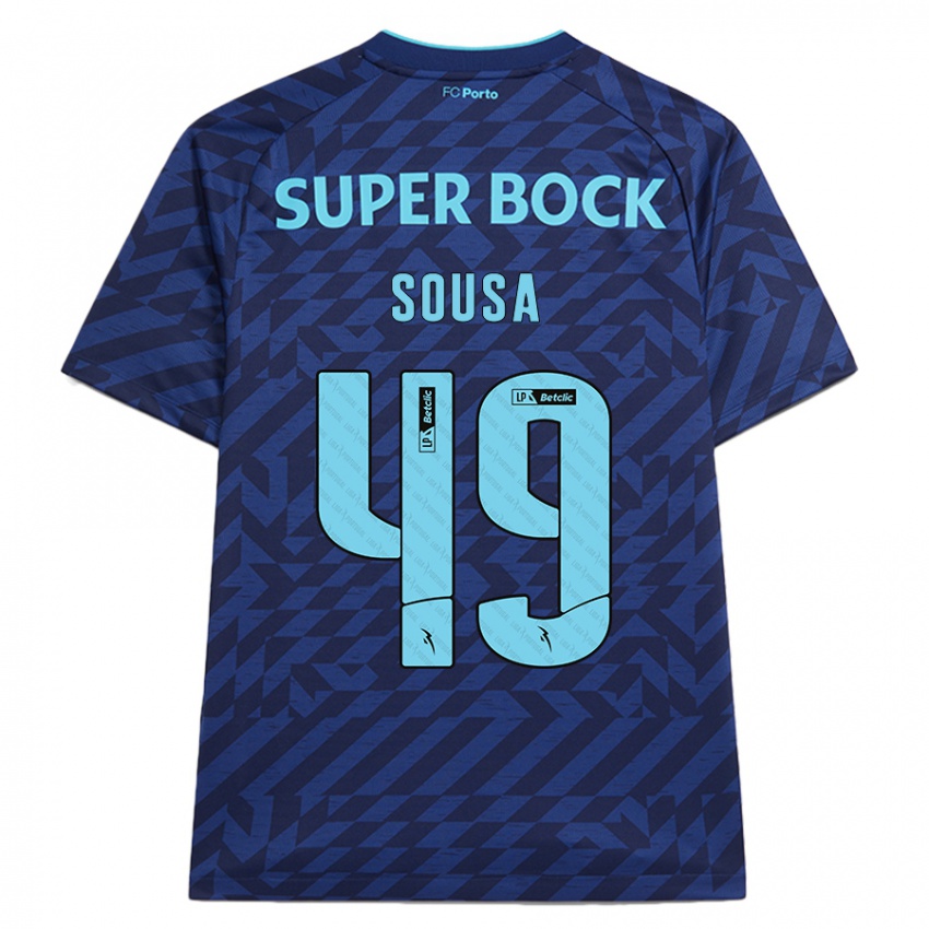 Kinderen Gonçalo Sousa #49 Marineblauw Thuisshirt Derde Tenue 2024/25 T-Shirt