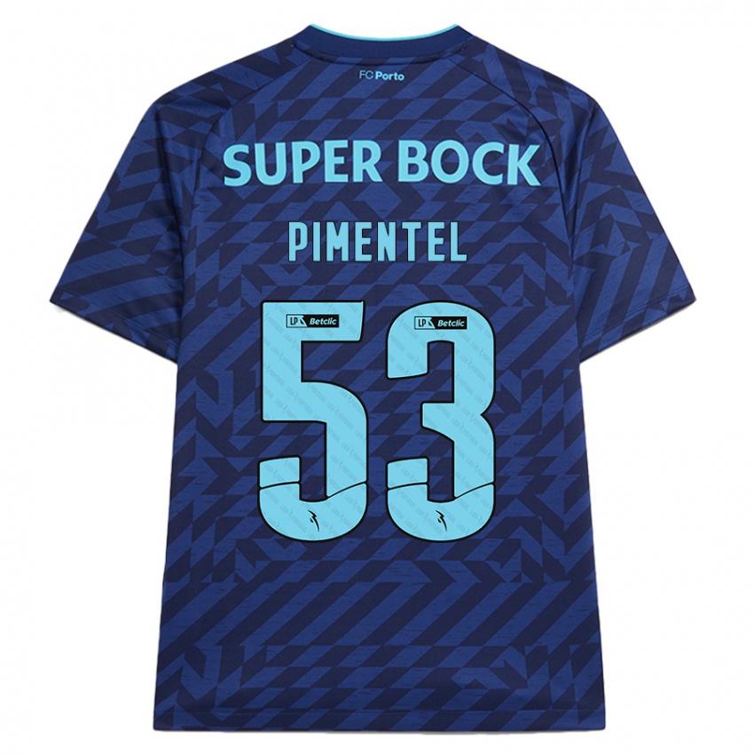 Kinderen Eric Pimentel #53 Marineblauw Thuisshirt Derde Tenue 2024/25 T-Shirt