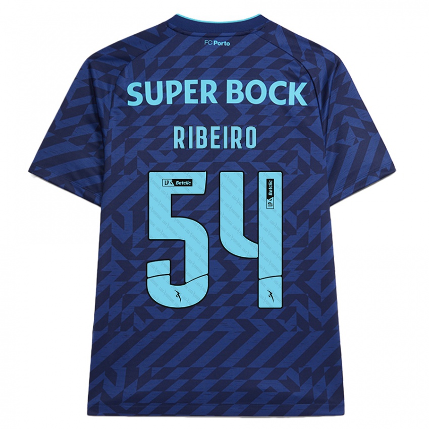 Kinderen António Ribeiro #54 Marineblauw Thuisshirt Derde Tenue 2024/25 T-Shirt