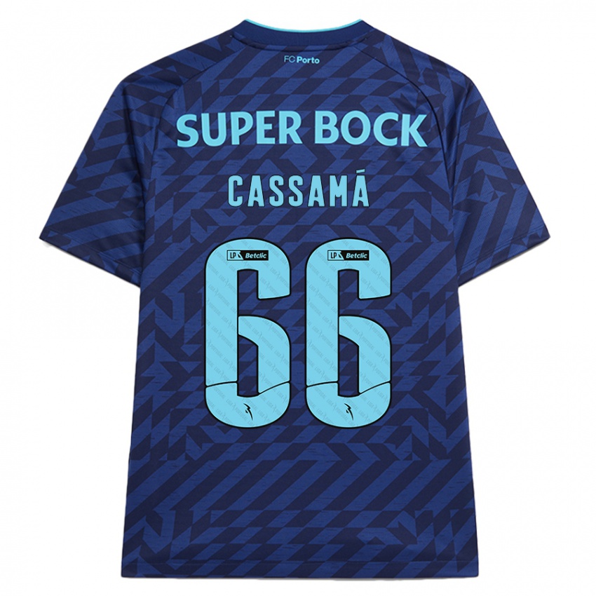 Kinderen Adramane Cassamá #66 Marineblauw Thuisshirt Derde Tenue 2024/25 T-Shirt