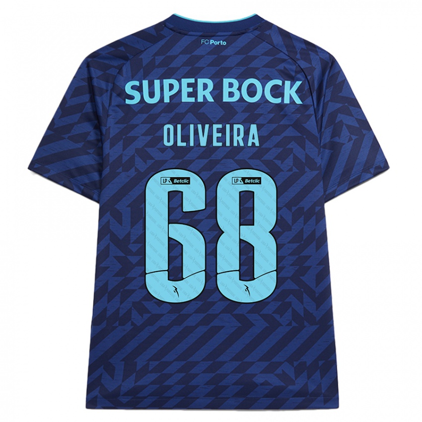 Kinderen André Oliveira #68 Marineblauw Thuisshirt Derde Tenue 2024/25 T-Shirt