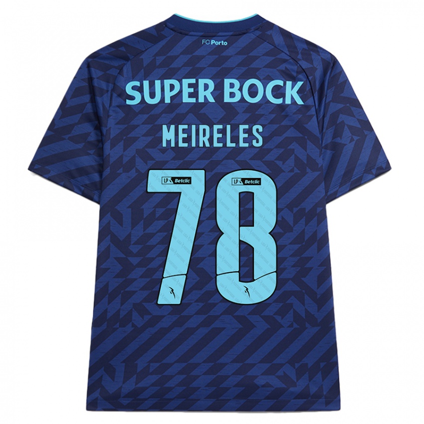 Kinderen Jorge Meireles #78 Marineblauw Thuisshirt Derde Tenue 2024/25 T-Shirt