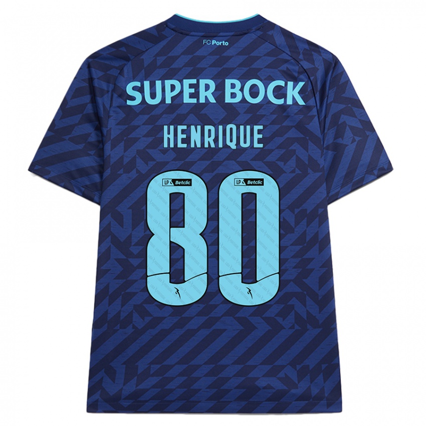 Kinderen Kaio Henrique #80 Marineblauw Thuisshirt Derde Tenue 2024/25 T-Shirt