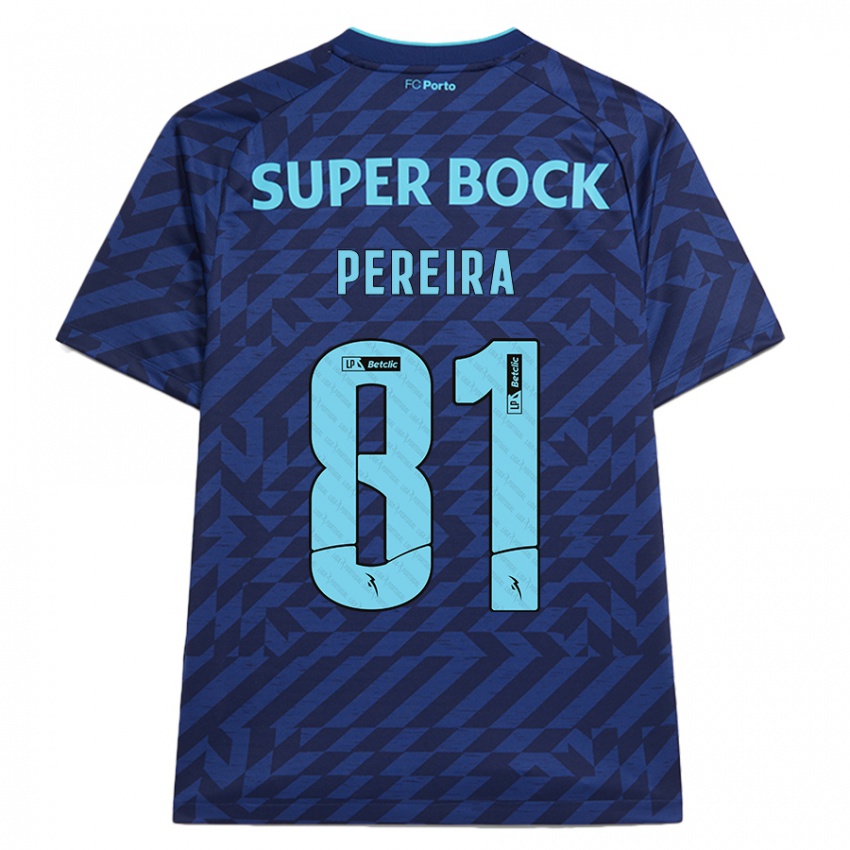 Kinderen Martim Pereira #81 Marineblauw Thuisshirt Derde Tenue 2024/25 T-Shirt