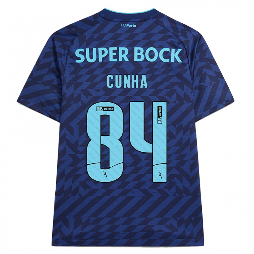 Kinderen Martim Cunha #84 Marineblauw Thuisshirt Derde Tenue 2024/25 T-Shirt