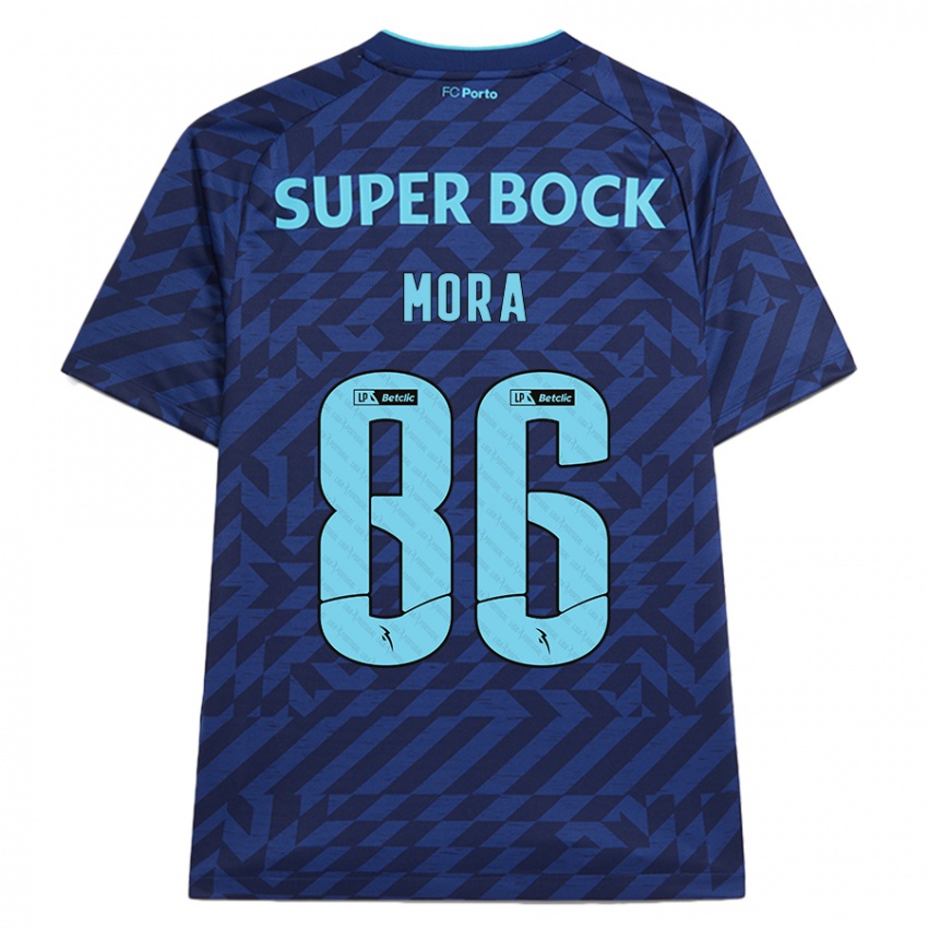 Kinderen Rodrigo Mora #86 Marineblauw Thuisshirt Derde Tenue 2024/25 T-Shirt