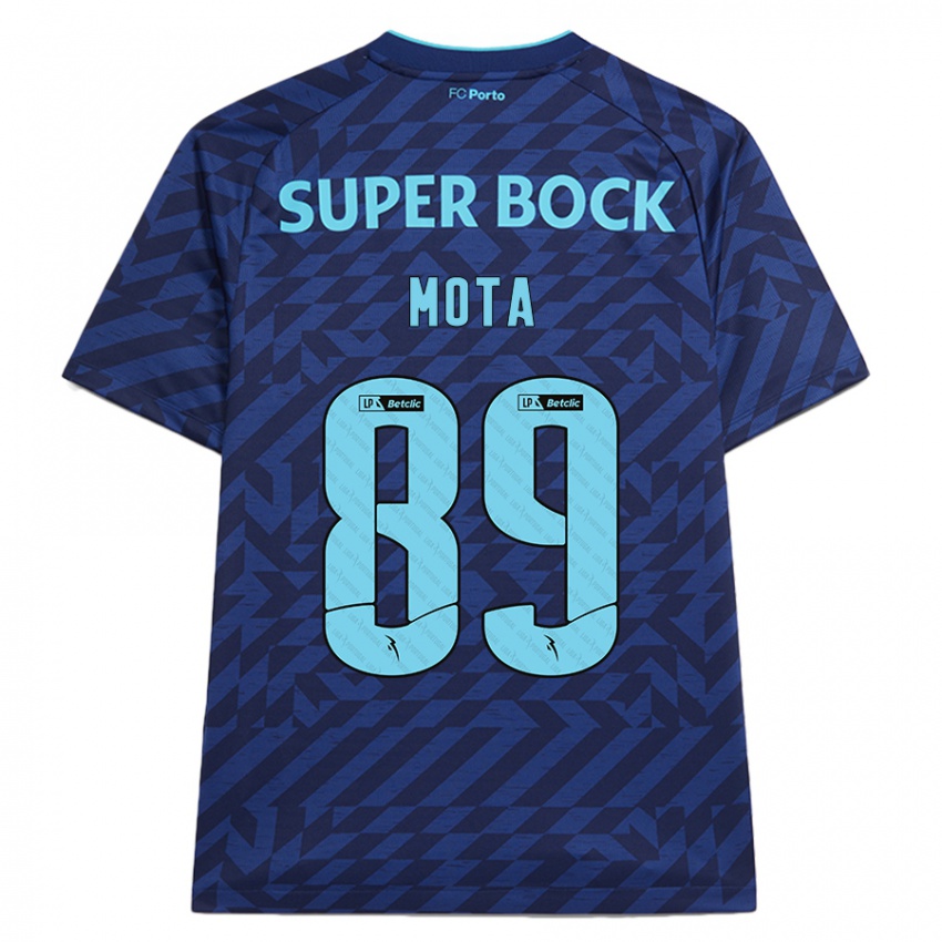 Kinderen Luís Mota #89 Marineblauw Thuisshirt Derde Tenue 2024/25 T-Shirt