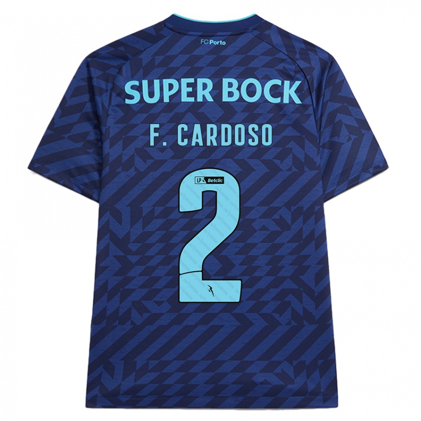 Kinderen Fábio Cardoso #2 Marineblauw Thuisshirt Derde Tenue 2024/25 T-Shirt