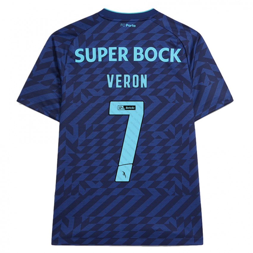 Kinderen Gabriel Veron #7 Marineblauw Thuisshirt Derde Tenue 2024/25 T-Shirt