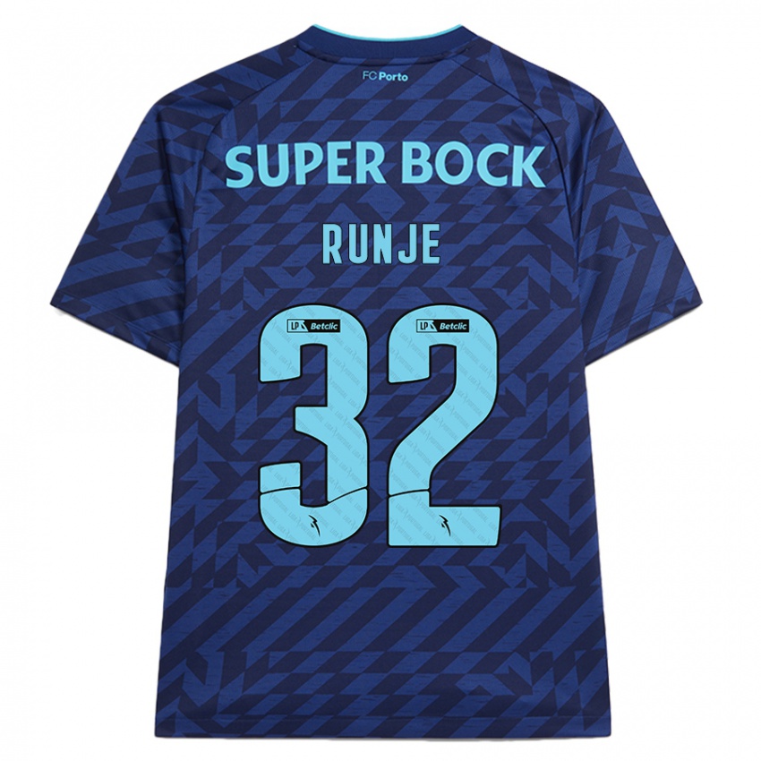 Kinderen Roko Runje #32 Marineblauw Thuisshirt Derde Tenue 2024/25 T-Shirt